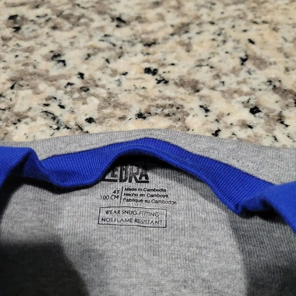 Size 4T Spotted Zebra Snowboard‎ Style Pajama Outfit